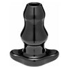 Perfect Fit Brands Double Tunnel Plug Black Medium - Innovative Silicone and TPR Butt Plug for Enhanced Pleasure