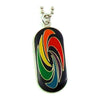 Gaysentials Swirl I.D. Tag Necklace - Vibrant Rainbow Colors - Unisex - Fun and Durable Metal Chain Necklace for Play and Wear - Great Gift Idea - Adult Naughty Store