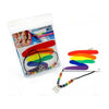 Gaysentials Rainbow Pride Double Male Necklace and Sticker Combo - LGBTQ+ Jewelry Accessory for Men - Adult Naughty Store