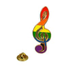 Gaysentials Pride Gear Lapel Pin - Rainbow Musical Note LGBTQ Pride Lapel Pin - 1 Inch by 0.5 Inch - Gay Menfeets Chorus Member Favorite - Easy-to-See Clamshell Packaging - Adult Naughty Store