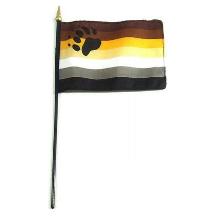 Gaysentials Bear Stick Hand Held 4x6 Flag - The Ultimate Bear Pride Accessory