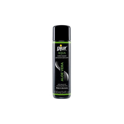 Pjur Aqua Aloe Vera Water-Based Personal Lubricant - Intense Moisture for Enhanced Pleasure - 100ml/3.4 fl oz - Suitable for All Genders - Ideal for Use with Sex Toys - Soothing Aloe Vera Formula - Non-Sticky and Long-Lasting - Transparent
