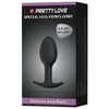 Pretty Love PL-AP001 Silicone Anal Plug - Unisex, 3.34 inches, Ball Design, Black