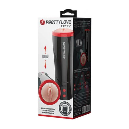 Pretty Love Ozzy Thrusting Male Masturbator - The Ultimate Pleasure Experience for Men (Model: PL-OMM001) - Intense Thrusting Action, Realistic Skin Tone, Vaginal Stimulation - Black - Adult Naughty Store