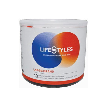 Lifestyles Large 40 Ct Bowl Display - Paradise Marketing - Premium Latex Condoms for Him - Model: LL-40 - Extra Long and Extra Wide - Natural Rubber Latex - Pregnancy Prevention, STI Protection - Transparent