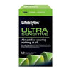 Lifestyle Ultra Sensitive Latex Condoms - Intensify Pleasure with the Ultimate Sensitivity - Model LS-12 - For All Genders - Heightened Stimulation - Natural Color