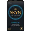 Lifestyles Skyn Extra Lubricated Condoms 12 Pack - Premium Non-Latex Polyisoprene Condoms for Latex Allergy and Sensitivity - Ultra Silky Lubrication, Straight Shape, Reservoir Tip - Enhance  - Adult Naughty Store