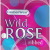 Wild Rose Ribbed Lubricated Condoms 3Pk - Adult Naughty Store