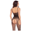 Sparkle Crotchless Body Stocking Black O-s - Adult Naughty Store