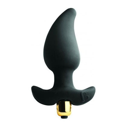 Rocks Off Butt Quiver Black Plug - RO-80mm 7 Speed Vibrating Bullet - Prostate Pleasure for Men