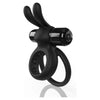 Screaming O 4B Ohare Black Bass Vibrating Cock Ring - Powerful Dual Stimulation for Men and Women - Adult Naughty Store