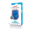 Charged BigO Blue Rechargeable Vibrating Cock Ring for Enhanced Pleasure - Adult Naughty Store