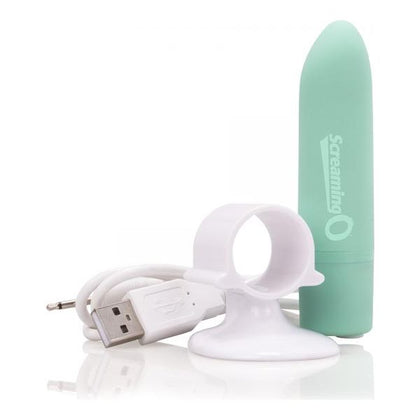 Screaming O Charged Positive Compact Vibrator - Powerful 20 Function Rechargeable Massager for Intense Pleasure - Kiwi Green