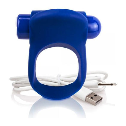 Screaming O Charged You Turn Plus Blueberry Blue Rechargeable Versatile Vibrating Ring for Couples' G-Spot Pleasure