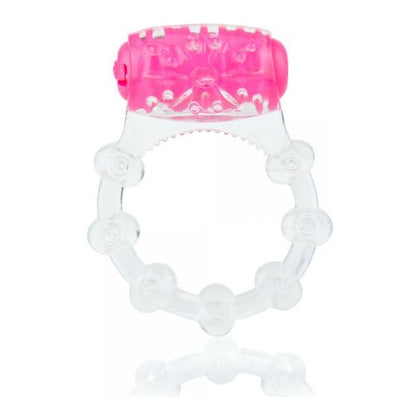 Color Pop Quickie Screaming O Pink Vibrating Erection Ring for Couples - Model SXP-1: Pleasure Enhancing Wireless Silicone Cock Ring for Him and Her - Pink