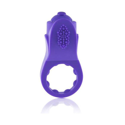 PrimO Apex Purple Vibe Ring - Premium Silicone 4-Function Vertical Vibrating Erection Ring for Couples - Model PAVR-100 - Male/Female Pleasure - Purple