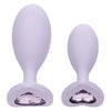 California Exotic Novelties First Time Love Crystal Booty Duo Purple: Silicone Anal Trainer Kit for Couples - Model SE-0004-53-2 - Adult Naughty Store