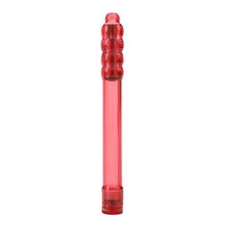 Introducing the SensaVibe SS-1001 Ultra Thin Multi-Speed Vibrator: A Powerful Pleasure Companion for All Genders, Designed for Intense Stimulation in Red