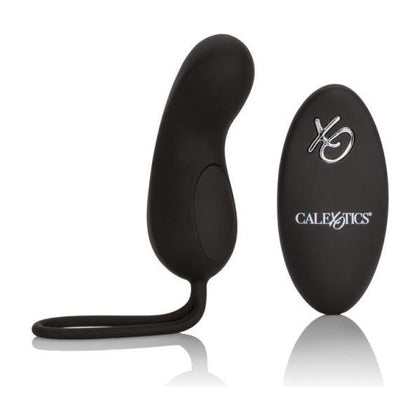 Introducing the Luxurious PleasureCo Silicone Remote USB Rechargeable Curve Black Bullet - Model RC-12X: The Ultimate Remote Controlled Curve Vibrator for Mind-Blowing Pleasure