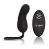 Introducing the Luxurious PleasureCo Silicone Remote USB Rechargeable Curve Black Bullet - Model RC-12X: The Ultimate Remote Controlled Curve Vibrator for Mind-Blowing Pleasure - Adult Naughty Store