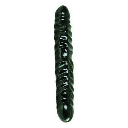 Life-Like Dongs 12 Inch Veined Black Double Dildo - Model VBD-12X1.5/30 - Unisex Pleasure Toy for Intense Stimulation - Adult Naughty Store