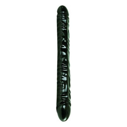 Black Jack 18 inch Thick Veined Double Dong - Realistic Dual Pleasure Dildo for Couples - Model BJ-18 - For Him and Her - Intense Satisfaction - Jet Black