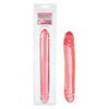 Introducing the PleasureMax Translucence 12-Inch Smooth Double Dildo - Model T12D2