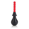 Introducing the Exquisite Pleasure Ribbed Anal Douche Kit - Model RD-2021 - Unisex Anal Cleansing System in Black/Red - Adult Naughty Store