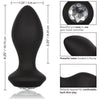 Introducing the Luxe Pleasure Gem Vibrating Petite Crystal Probe Black - Model LP-127B: The Ultimate Anal Pleasure Experience for All Genders!