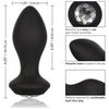 Introducing the Luxe Pleasure Gem Vibrating Petite Crystal Probe Black - Model LP-127B: The Ultimate Anal Pleasure Experience for All Genders! - Adult Naughty Store