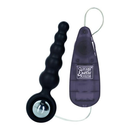 Booty Call Booty Shaker Black Probe - Premium Silicone Vibrating Anal Pleasure Toy (Model BC-BSBP-001) - Unisex - Intense Pleasure - Black
