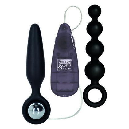 Introducing the Booty Call Booty Vibro Kit - Black: Premium Silicone Probes with Removable Stimulator