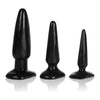 Calexotic ETC Anal Trainer Kit - Model AT3: Unisex Black Butt Plugs for Progressive Pleasure