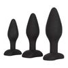 Cal Exotics Silicone Anal Exerciser Kit - Model X3: Unleash Pleasure and Exploration for All Genders in Black - Adult Naughty Store