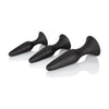 Introducing the Sensual Bliss Silicone Anal Trainer Kit Black 3 Piece Set - Model SBATK-001: The Ultimate Pleasure for All Genders and Unforgettable Backdoor Delights