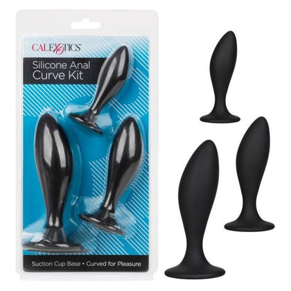 California Exotic Novelties Silicone Curve Anal Kit - SE-0410-20-2 - Unisex, Pleasure Enhancing, Black - Adult Naughty Store