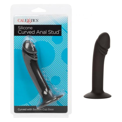 California Exotic Novelties Silicone Curved Anal Stud SE-0416-15-2 for Men and Women - Black Pleasure Toy - Adult Naughty Store