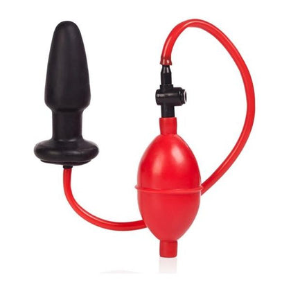 Introducing the Latex Red Black Expandable Butt Plug - Model X1: The Ultimate Inflatable Pleasure for All Genders and Mind-Blowing Anal Adventures!