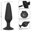 CalExotics XL Silicone Inflatable Plug - Model XLSIP-001 - Unisex Anal Pleasure - Black - Adult Naughty Store