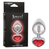 California Exotic Novelties Jewel Large Ruby Heart Anal Plug SE-0438-40-3 | Unisex Metallic Red Gem Butt Plug - Adult Naughty Store