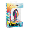 California Exotic Novelties Cheeky Medium Swirl Tie Dye Silicone Anal Plug SE-0439-10-3 - Unisex Pleasure - Multi-Colored - Adult Naughty Store