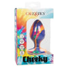 California Exotic Novelties Cheeky Large Swirl Tie Dye Silicone Anal Plug - Model SE-0439-20-3 - Unisex Pleasure - Multi-Colored - Adult Naughty Store