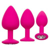 California Exotic Novelties Cheeky Gems 3pc Set Pink Anal Plugs - SE-0441-10-3 - Unisex Anal Pleasure - Adult Naughty Store