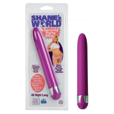 Shane's Sensational SV-001 Party Vibe All Night Long Purple Silky Smooth Multi-Speed Massager for Intense Pleasure - Suitable for All Genders - Perfect for Sensual Stimulation - Vibrant Purple Color