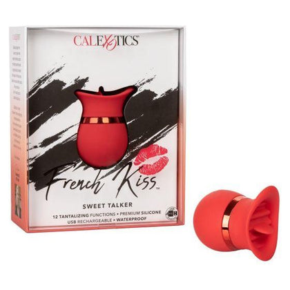 California Exotic Novelties French Kiss Sweet Talker Clitoral Tongue Vibrator - Model FKST-01 - Women's Pleasure - Red - Adult Naughty Store