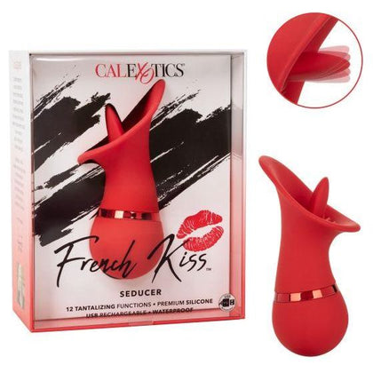 California Exotic Novelties French Kiss Seducer Compact Hand Held Vibrator - Model FK-200 - For Women - Clitoral Arouser - Red - Adult Naughty Store