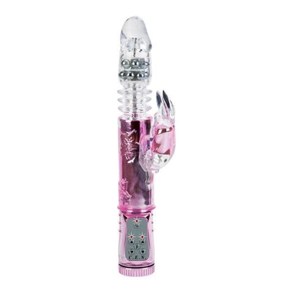 California Exotic Novelties Thrusting Orgasm Bunny Vibe - Model T-OB-001 - Pink - For Women - Dual Motor Thrusting Rabbit Vibrator - Adult Naughty Store