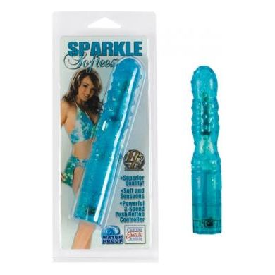Sparkle Softees Nubbie Waterproof 3-Speed Glittered Massager - Model SE0722-14 - Female G-Spot Stimulation - Pink