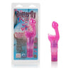 Introducing the Delicate Pleasures Butterfly Kiss Vibe - Model BKP-001: A Powerful G-Spot Stimulator for Ultimate Feminine Arousal in Pink - Adult Naughty Store