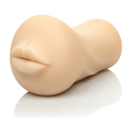 Cal Exotics Stroke It Mouth Ivory Beige Stroker for Men - Oral Pleasure Male Masturbator - Adult Naughty Store